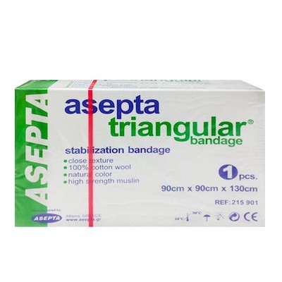 ASEPTA Triangular Bandage Τριγωνικός Επίδεσμος Πυκνής Ύφανσης 