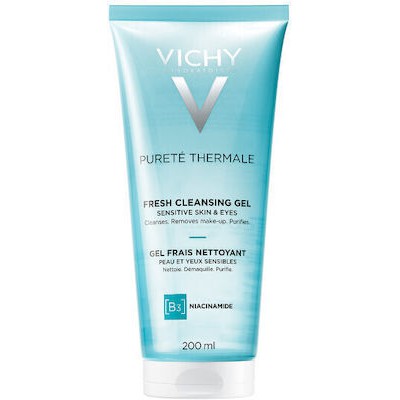 VICHY Purete Thermale Fresh Cleansing Gel B3 & Niacinamide Τζελ Καθαρισμού Προσώπου & Ματιών 200ml