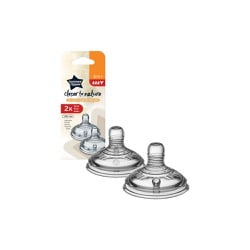 Tommee Tippee Closer To Nature Thick Feed Teats Θηλές Σιλικόνης Για Παχύρευστες Τροφές 6m+ 2 τεμάχια