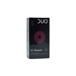  Duo G-Pleasure Condoms With Dots & Stripes 12 pieces