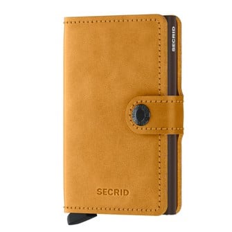 Δερμάτινο Πορτοφόλι RFID Miniwallet Vintage, Ochre