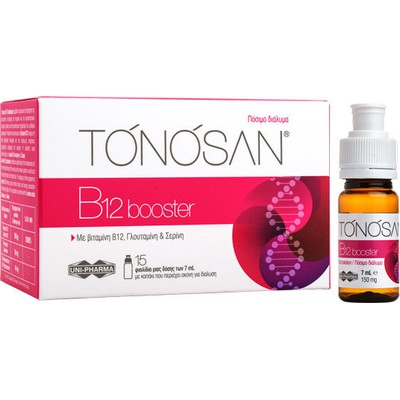 Uni-Pharma Tonosan B12 Booster 15Φιαλίδια x 7ml - 