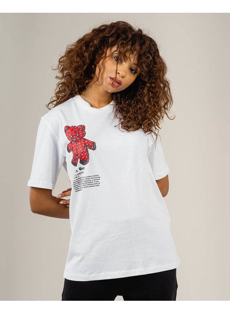Magic bee red teddy tee - off white