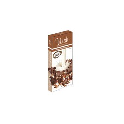 Wish Delicious Chocolate Σοκολάτα Γάλακτος Mε Αμύγδαλα & Γλυκαντικά Μαλτιτόλης 1 τεμάχιο