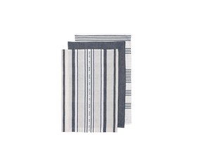Ladelle Πετσέτες Κουζίνας Βαμβακερές Μπλε Abode Stripe 45X70cm- Σετ 3 Τεμάχια