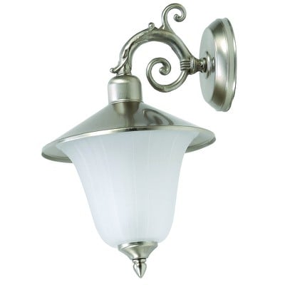 Brass Wall Light Lantern Chrome Matt Height:30cm Ε