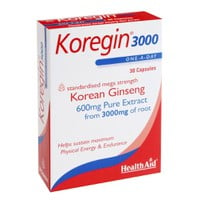 HEALTH AID KOREGIN 3000 (KOREAN GINSENG 600MG) 30CAPS
