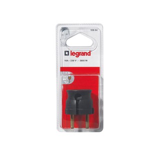 Plug 2P 16A Black Flat Package Diy 093984