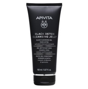 Apivita Black Detox Cleansing Jelly Face & Eyes Μα
