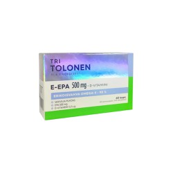 Quest Tri Tolonen E-Epa 500mg + Vitamin D Dietary Supplement For Heart Brain & Vision Health 60 capsules