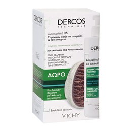Vichy Promo Dercos Anti Dandruff Shampoo Normal To Oily Hair 400ml & Δώρο Βούρτσα Μαλλιών Από Ίνες Σιταριού
