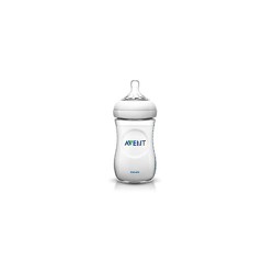 Philips Avent Natural Πλαστικό Μπιμπερό Για Φυσικό Τάισμα Με Θηλή Αργής Ροής Διάφανο Χρώμα 260ml