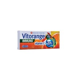 Uni-Pharma Vitorange Immuno Vitamin C + Zn Συμπλήρωμα Διατροφής Για Ενίσχυση Του Ανοσοποιητικού Και Προστασία Από Το Οξειδωτικό Στρες 30 μασώμενα δισκία 