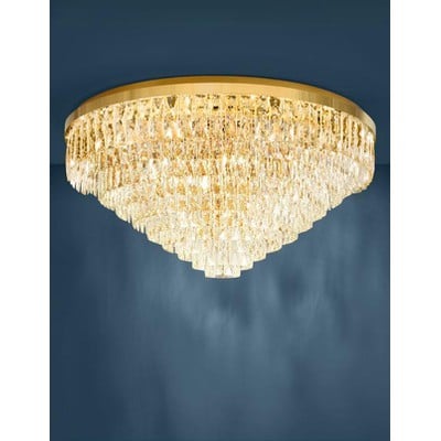 Ceiling Light Valparaiso Gold With Transparent Cry