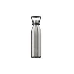 Chilly's Reusable Bottle Stainless Steel Original Edition Silver Thermos For Liquids 1.8lt