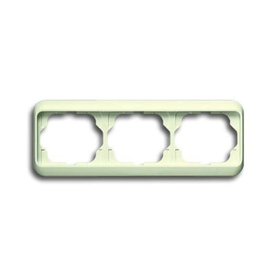 Alpha Nea 3 Gang Horizontal Ivory Cover Frame 1723