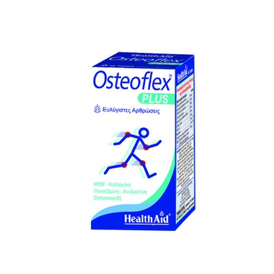 HEALTH AID Osteoflex Plus Συμπλήρωμα Διατροφής Με Γλυκοζαμίνη, Χονδροϊτίνη, Κολλαγόνο & MSM Για Υγιείς Αρθρώσεις x60 Δισκία