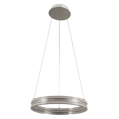 Pendant Light Big Circle Silver Crème Led 75W 5250