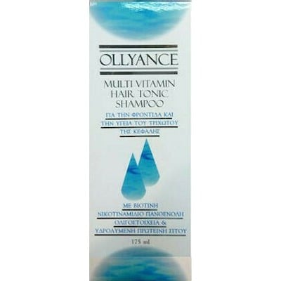 OLYDERM Ollyance Multivitamin Hair Tonic Shampoo Πολυβιταμινούχο Σαπουάν Με Βιοτίνη, Νικοτιναμίδιο & Πρωτεΐνη Σίτου 175ml