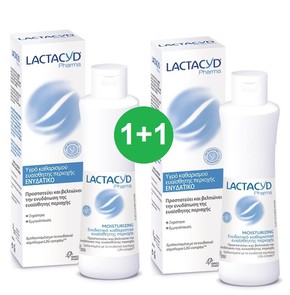 1+1 Lactacyd Moisturizing Ενυδατικό Καθαριστικό Ευ