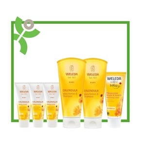 Baby Set 1:  3x Weleda Babycream 3x75ml  2x Shampo