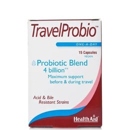 Health Aid Travel Probio Συμπλήρωμα Διατροφής 15caps.