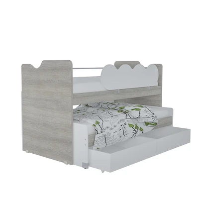 Κουκέτα Ξύλινη Για Στρώμα 90x200cm Alfa Set Joy 12