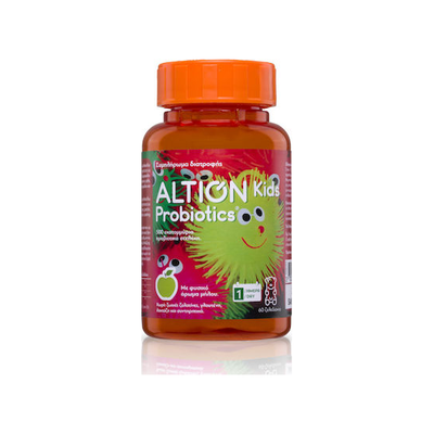 ALTION Kids Probiotics Παιδικά Προβιοτικά Με Γεύση Μήλο x60 Ζελεδάκια