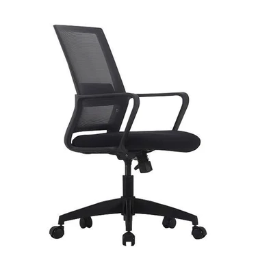 Πολυθρόνα Γραφείου Μαύρο Mesh/ Ύφασμα 58x62x91/99c