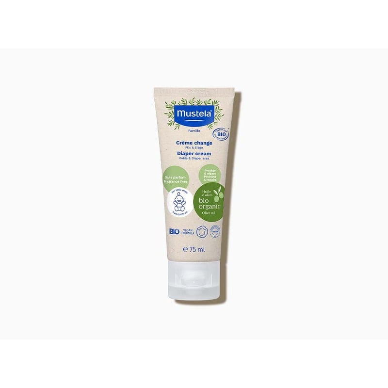 Organic Certified Diaper Cream Mustela®  Βιολογικά Πιστοποιημένη Κρέμα Αλλαγής Πάνας με Βιολογικό Ελαιόλαδο
