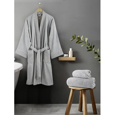 Μπουρνούζι Kimono - Medium - Velvet Gray Nima Home