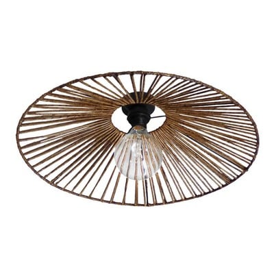 Ceiling Light 1xE27 Conical Bamboo D60