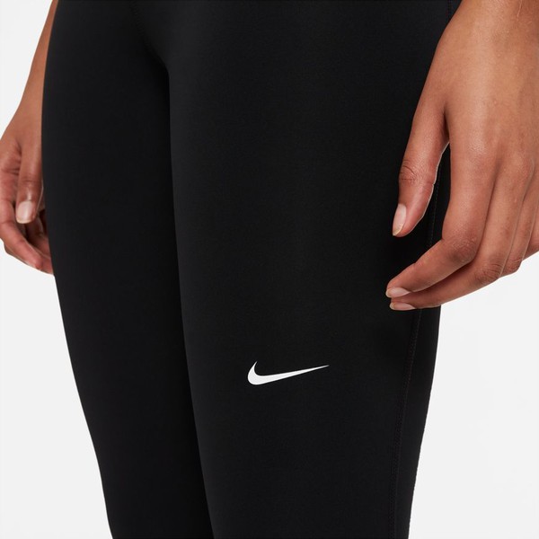 Nike Dri-Fit Swoosh Running Γυναικείο Μακρύ Κολάν Ψηλόμεσο Μαύρο