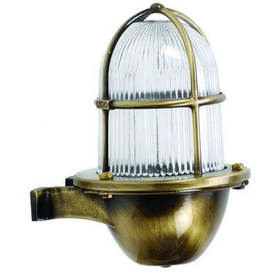 BRASS WALL LIGHT ACID HEIGHT:22cm Ε27 IP64