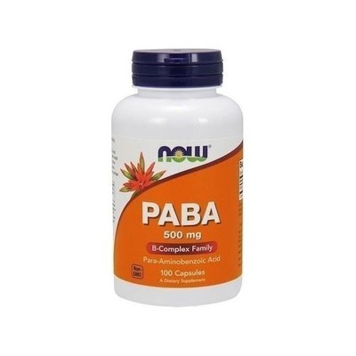NOW FOODS Paba 500mg B-Complex Family Αντιοξειδωτικό Συμπλήρωμα Διατροφής x100 Κάψουλες