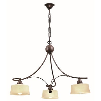 Pendant Light 3/L Simona E27 3X28W Patina Brown