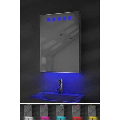 Καθρέπτης μπάνιου 70x90 led φωτιζόμενος RGB με αμμ