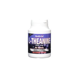 Health Aid L-Theanine 200mg Dietary Supplement Theanine Amino Acid That Supports Calm Nervous System 60 Tablets