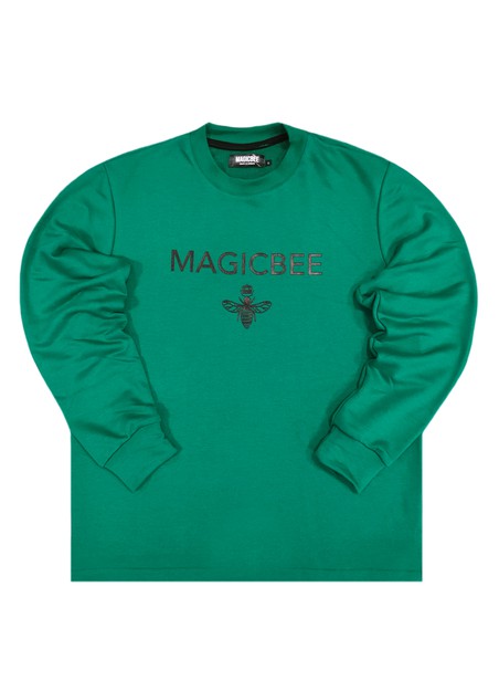 Magicbee center logo long sleeve tee - petrol
