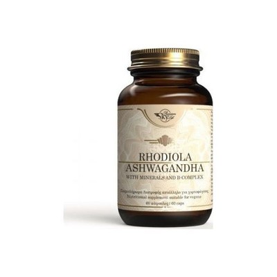 SKY PREMIUM LIFE Rhodiola Ashwagandha Nutritional Supplement That Helps In The Good Function Of The Nervous System And In The Good Function Of Psychology x60 Capsules