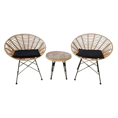 Salsa Coral Coffee set Κήπου Μέταλλο Μαύρο - Γυαλί