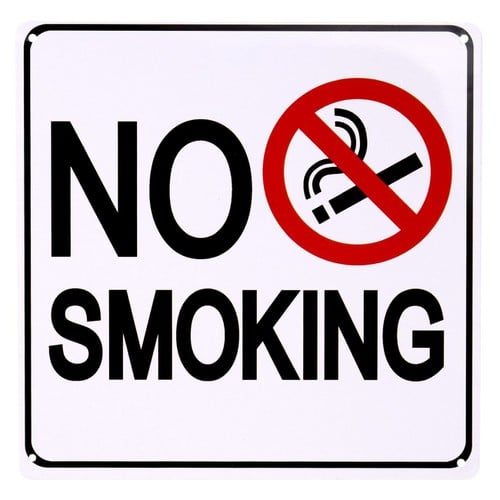 Znak No Smoking 20x20