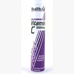 HEALTH AID Vitamin C 1000mg γεύση φραγκοστάφυλο 20