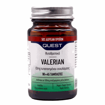 QUEST VALERIAN 83 MG EXTRACT 90 TABS + 45