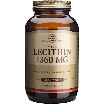 SOLGAR Lecithin 1360mg Συμπλήρωμα Διατροφής Με Λεκιθίνη Με Αντιοξειδωτική Δράση Που Βοηθά Στη Διάσπαση Των Λιπών Στα Αγγεία & Μειώνει Τα Επίπεδα Χοληστερίνης x100 Μαλακές Κάψουλες