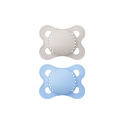 Mam Colors Of Nature Silicone Pacifier 2-6 Months Grey-Blue 2 pieces
