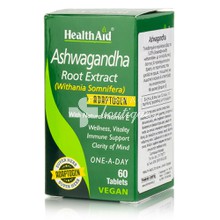 Health Aid Ashwagandha Root Extract - Αντιοξειδωτικό, 60 tabs