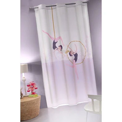 Κουρτίνα Soft - Touch Enjoy Pinky με Τρουκς 160x24