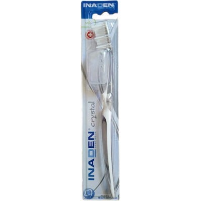 INADEN Crystal Soft Toothbrush Μαλακή Οδοντόβουρτσα Για Βαθύ Καθαρισμό Με Προστατευτικό Καπάκι Κεφαλής