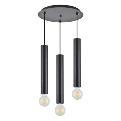 Se21-bl-5-3bl Adept Tube Black Black Pendant+